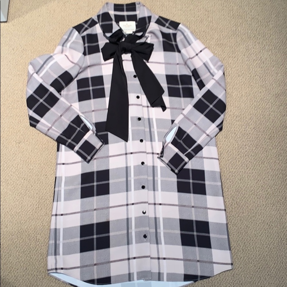 Kate Spade Woodland Plaid Shirt Dress